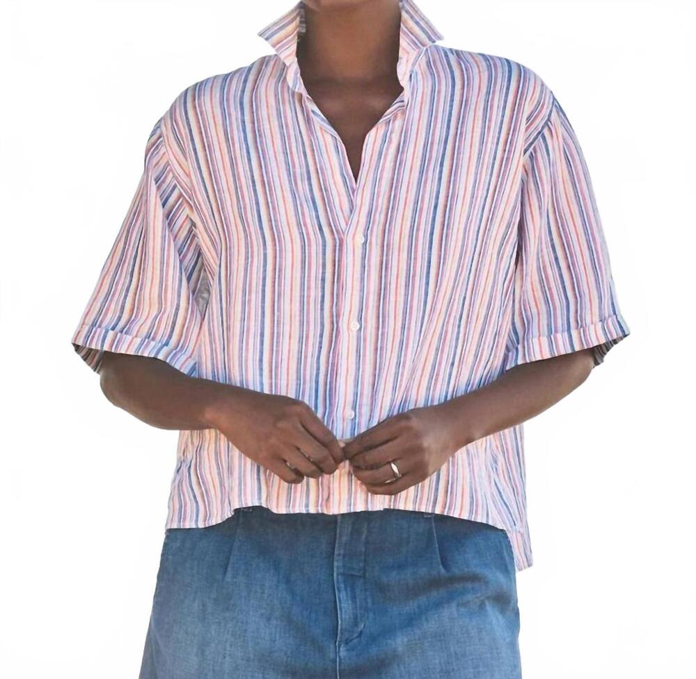 NEW FRANK & EILEEN rosie top in multi stripe
